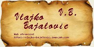 Vlajko Bajalović vizit kartica